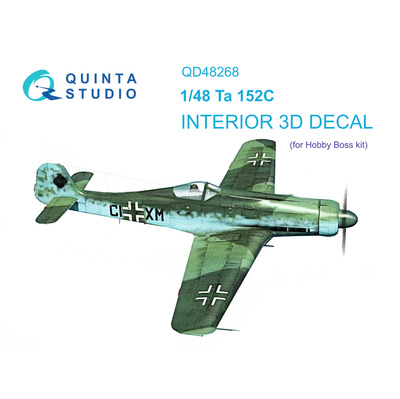 QD48268 Quinta Studio 1/48 3D Декаль интерьера кабины Ta 152C (HobbyBoss)