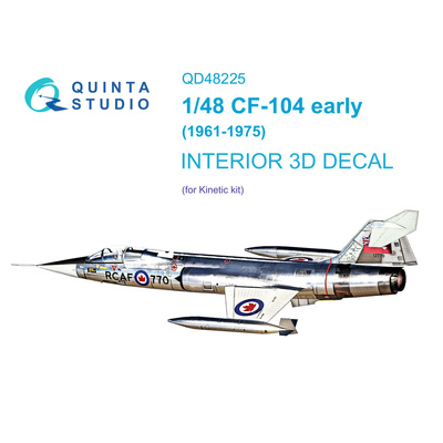 QD48225 Quinta Studio 1/48 3D Декаль интерьера кабины CF-104 Early (Kinetic)