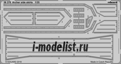 36376 Eduard 1/35 Фототравление для Archer боковые юбки