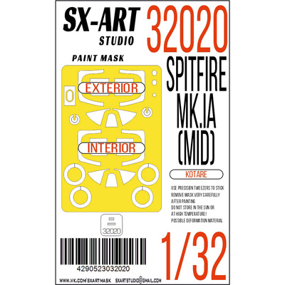 32020 SX-Art 1/32 Окрасочная маска Spitfire Mk. I (Kotare)