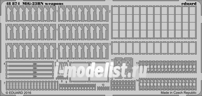 48874 Eduard 1/48 Фототравление для MiGG-23BN weapons