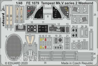 FE1079 Eduard photo etched parts for 1/48 Tempest Mk. V series 2 Weekend