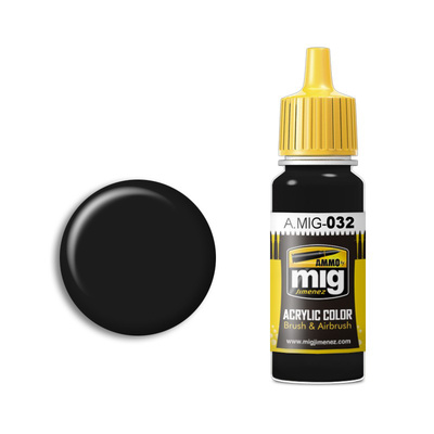 AMIG0032 Ammo Mig SATIN BLACK (Полуглянцевый чёрный)
