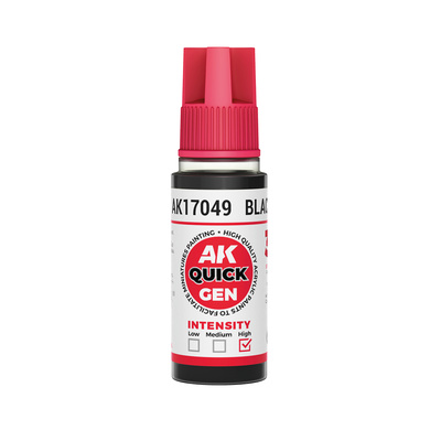 AK17049 AK Interactive Краска акриловая QUICK GEN - Чёрный / BLACK