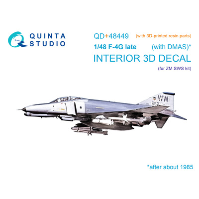 QD+48449 Quinta Studio 1/48 3D Декаль интерьера кабины F-4G late (Zoukei Mura SWS) (с 3D-печатными деталями)