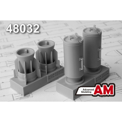 АМС48032 Advanced Modelling 1/48 ЗАБ-500Ш зажигательная авиабомба калибра 500 кг без носового конуса (в комплекте две бомбы)