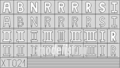 XT021 Eduard 1/35 Маска для German Letters Small