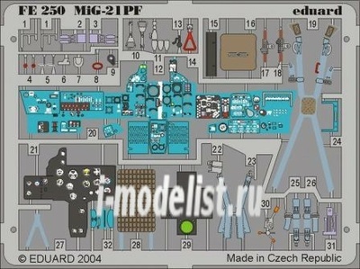 49250 Eduard 1/48 Фототравление для MiGG-21PF