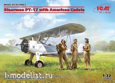 32051 ICM 1/32 Stearman PT-17 с американскими кадетами