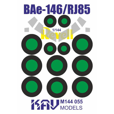 M144 055 KAV models 1/144 Окрасочная маска для моделей BAe-146/RJ85 (Revell)