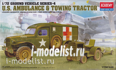 13403 Academy 1/72 U.S. Ambulance and Towing Tractor