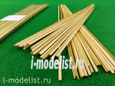 5128 СВмодель Рейки 1х3 мм, длина 300 мм, 50 шт, сосна