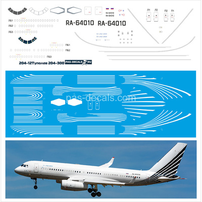 204-12 PasDecals 1/144 Декаль на Тушка 204-300 (64010)