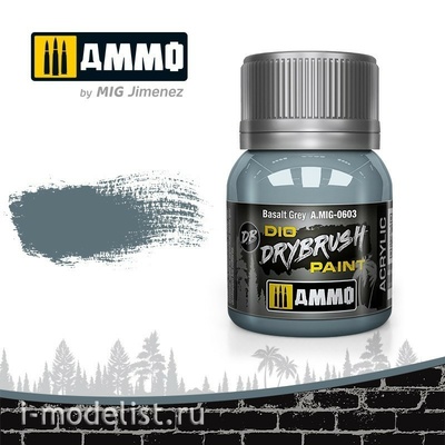 AMIG0603 Ammo Mig acrylic paint DRYBRUSH basalt gray