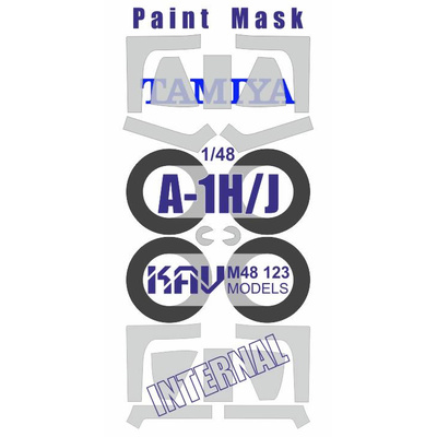 M48 123 KAV models 1/48 Окрасочная маска для модели A-1H/J (Tamiya)