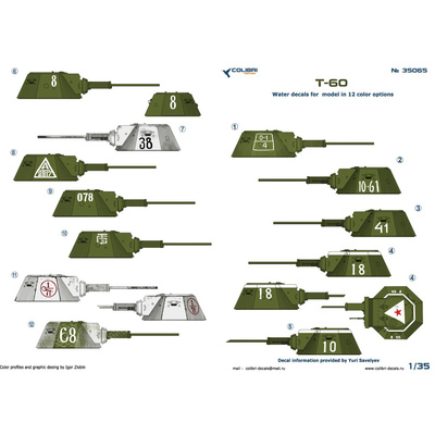 72112 ColibriDecals 1/72 Decal for T-60