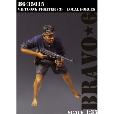 B6-35015 Bravo-6 1/35 Vietkong Fighter (3), Local Forces / Боец Вьетконга (3), Местные силы
