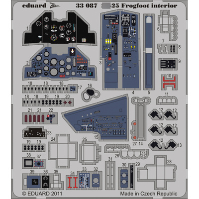 33087 Eduard 1/32 Фототравление С-25 Frogfoot interior S.A.  