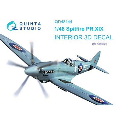 QD48144 Quinta Studio 1/48 3D Декаль интерьера кабины Spitfire PR.XIX (Airfix)