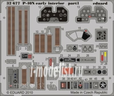 32677 Edward 1/32 Color photo-Etching for P-40N early interior S. A.
