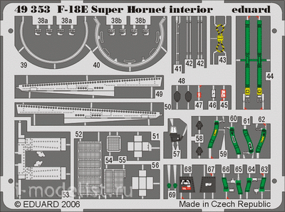 49353 Eduard 1/48 Фототравление для F-18E интерьер