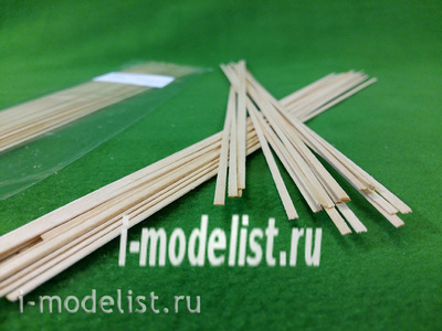 5111 СВмодель Рейки 0,6х2 мм, длина 300 мм, 50 шт, ольха