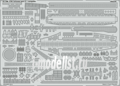 53100 1/200 Eduard photo etched parts for USS Arizona part 2-catapults