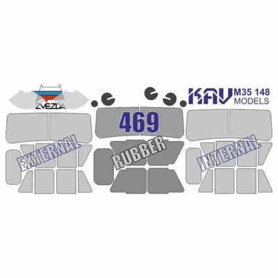 M35 148 KAV models 1/35 Окрасочная маска на автомобиль 469 (Звезда)