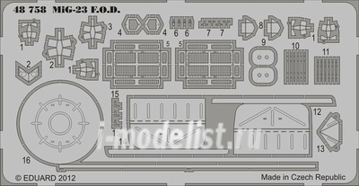 48758 Eduard 1/48 Фототравление MiGG-23 F.O.D.