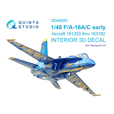 QD48283 Quinta Studio 1/48 3D Декаль интерьера кабины F/A-18A / C early (Hasegawa)