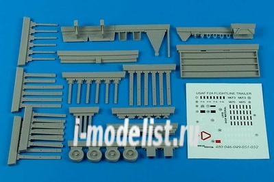 480 049 Aires 1/48 Набор дополнений USAF F-2A flightline trailer (steel platform with racks)