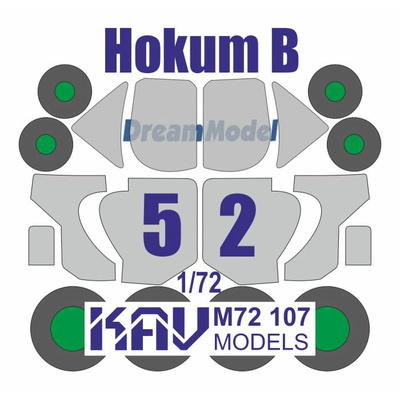 M72 107 KAV models 1/72 Окрасочная маска для модели К@-52 (DreamModel)