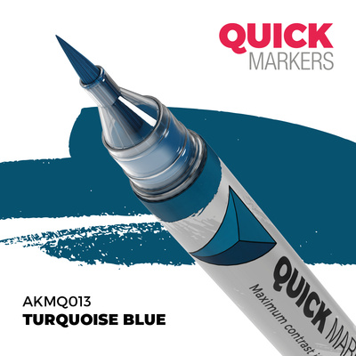 AKMQ013 AK Interactive Маркер QUICK MARKER - Бирюзово-голубой / Turquoise Blue