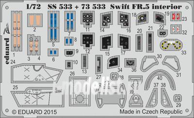 SS533 Eduard 1/72 Swift FR.5 interior