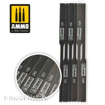 AMIG8567 Ammo Mig Набор конических шлифовальных пилок (6 шт) / TAPERED SANDING STIK