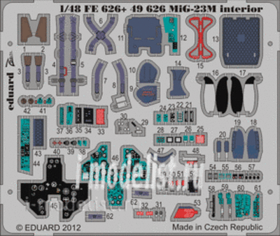 FE626 Eduard 1/48 Цветное фототравление для MiGG-23M interior S. A.