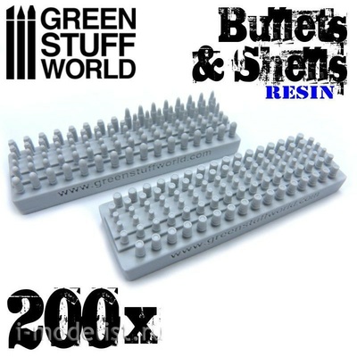 1692 Green Stuff World Набор Смоляные пули и снаряды 200 шт / 200x Resin Bullets and Shells