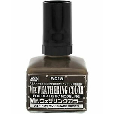 WC18 Gunze Sangyo Смывка MR. WEATHERING COLOR - Shade Brown