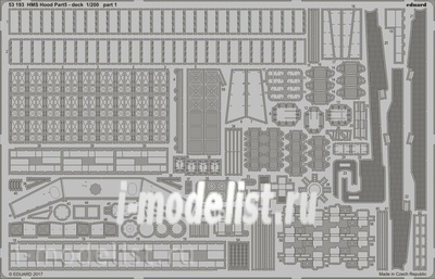 53193 1/200 Eduard photo etched parts for HMS Hood part 5, deck
