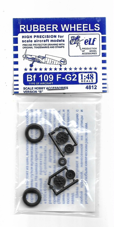 4812 Elf Productions 1/48 Колеса резиновые Bf-109 F-G2 (version B)