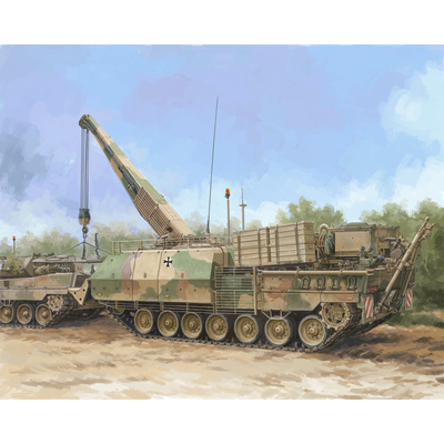 84566 HobbyBoss 1/35 Немецкая бронировано-эвакуационная машина БРЭМ Bergepanzer BPz3A1 