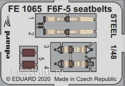 FE1065 Eduard 1/48 photo etching Kit F6F-5 steel belts (EDUARD)