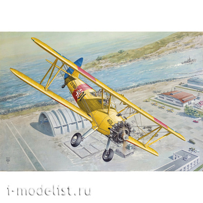 633 Roden 1/144 Самолет Stearman PT-13 Kaydet