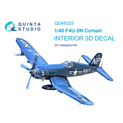 QD48325 Quinta Studio 1/48 3D Декаль интерьера кабины F4U-5N (Hasegawa)