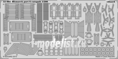 53085 1/200 Eduard photo etched parts for Bismarck part 6 - catapult