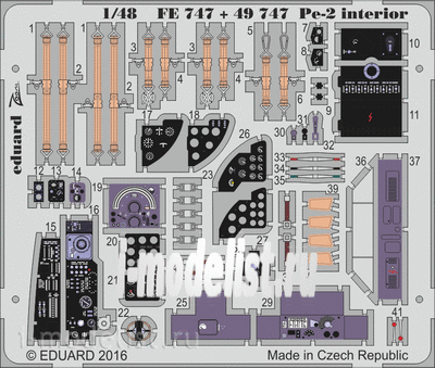 49747 Eduard 1/48 Фототравление для Pe-2 interior