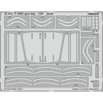 32472 Eduard 1/32 Photo Etching for F-100C, machine gun compartment
