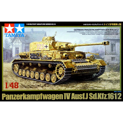 32518 Tamiya 1/48 German Panzerkampfwagen Iv Ausf.J Late modification of the German tank, with 75mm gun. In a set of metal, primed frame.