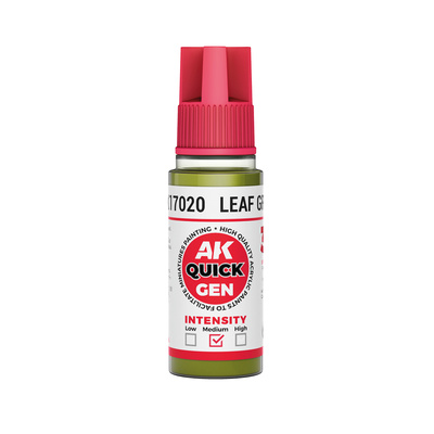 AK17020 AK Interactive Краска акриловая QUICK GEN - Листовой зелёный / LEAF GREEN