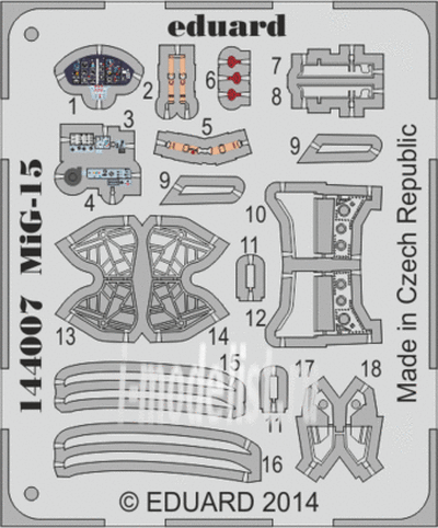 144007 1/144 scales Eduard photo etched parts for MiG-15